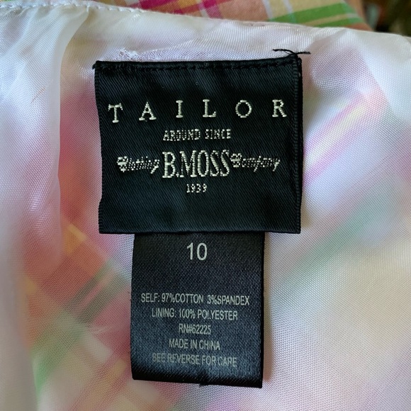 •Tailor B. Moss•Bright Plaid Lined Skirt - Size 10 - Picture 2 of 7